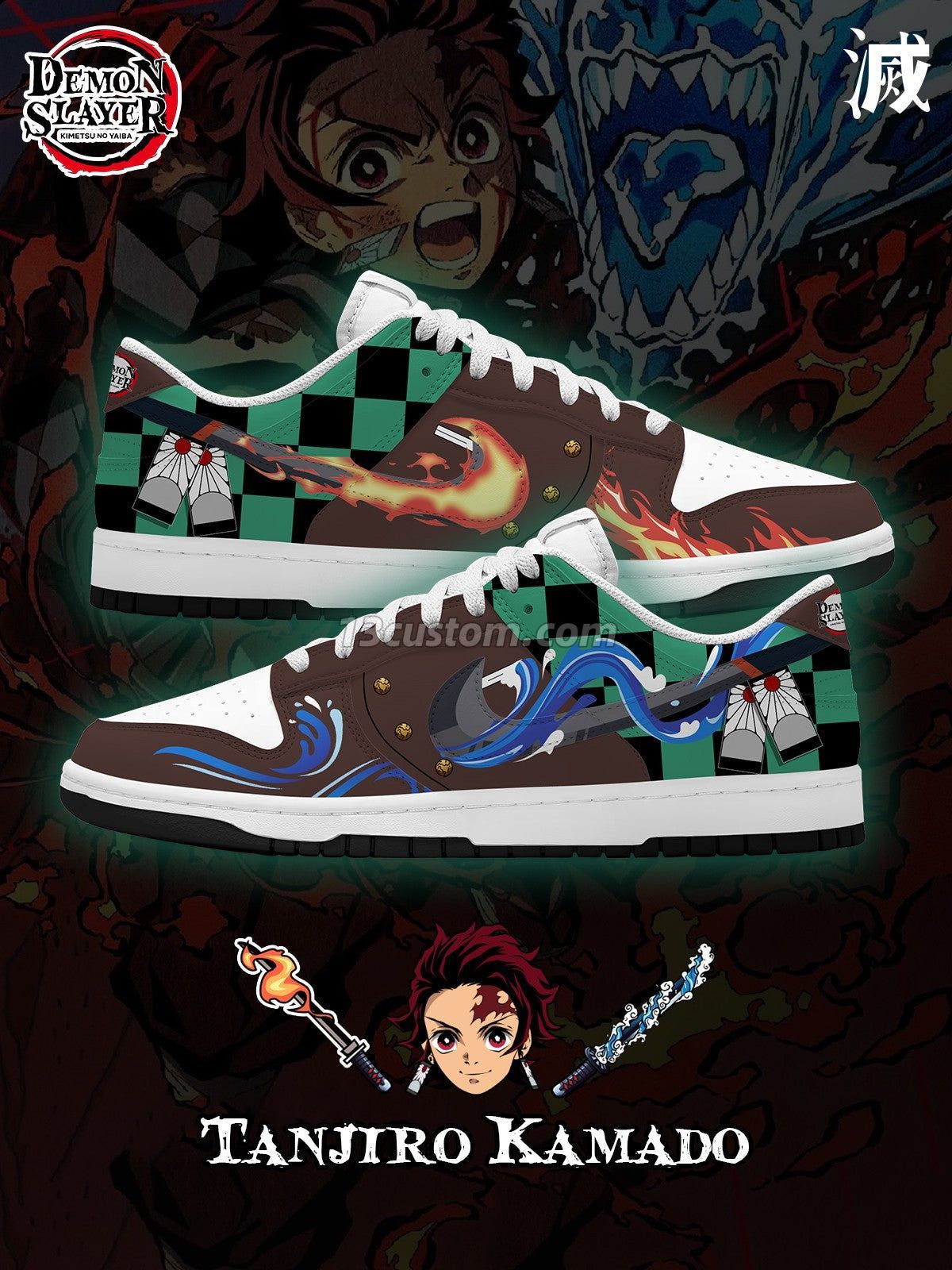 Tanjiro V.5 Custom Court-Low Sneakers