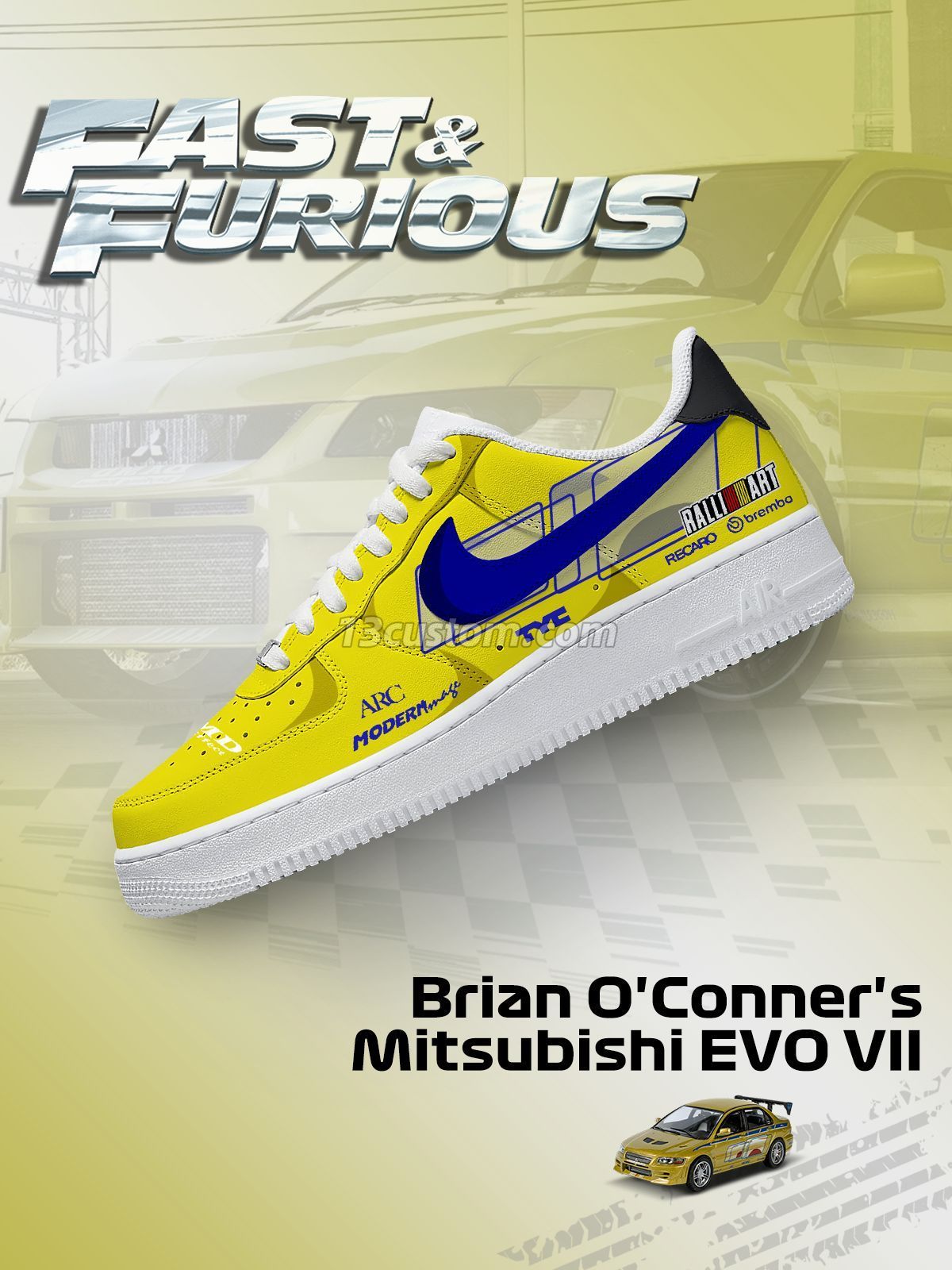 Brian O'Conner's EVO VII Custom Sneakers