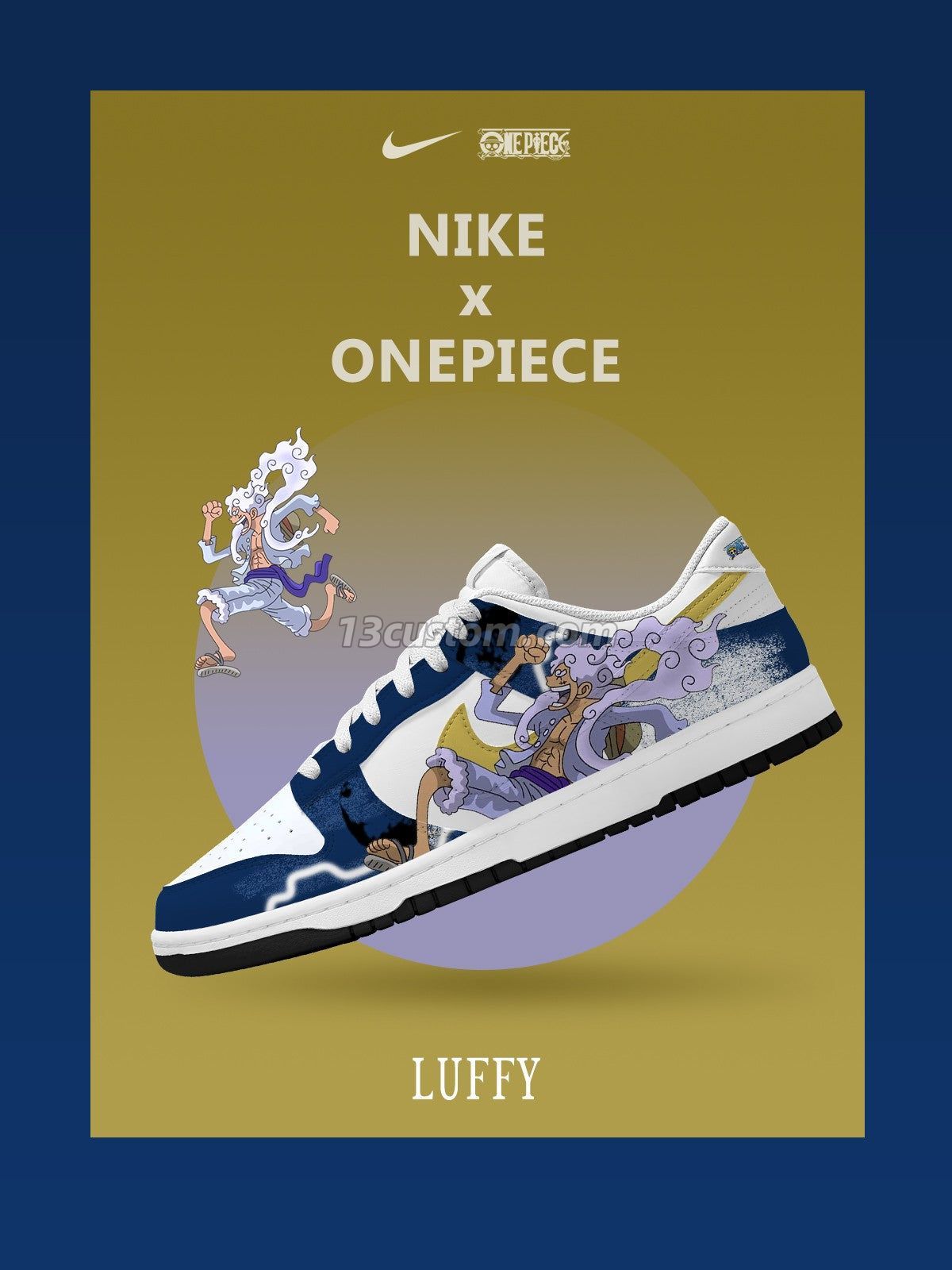 Monkey D. Luffy V.9 Custom Court-Low Sneakers