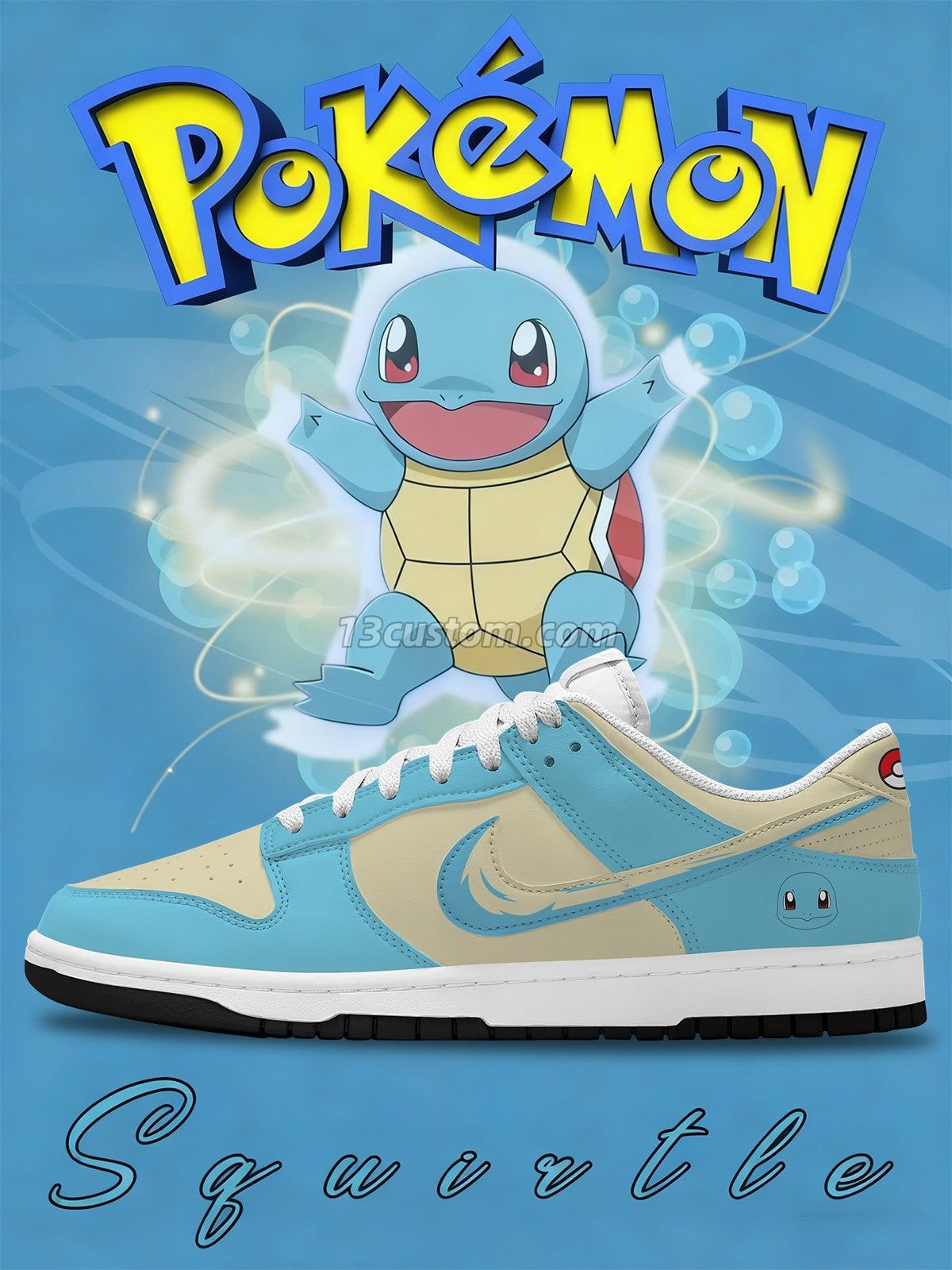 Squirtle V.1 Custom Court-Low Sneakers