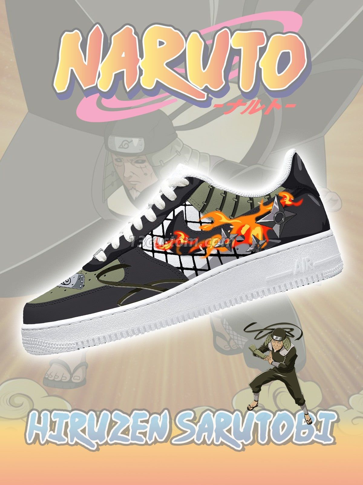Third Hokage Hiruzen Sarutobi Custom Sneakers