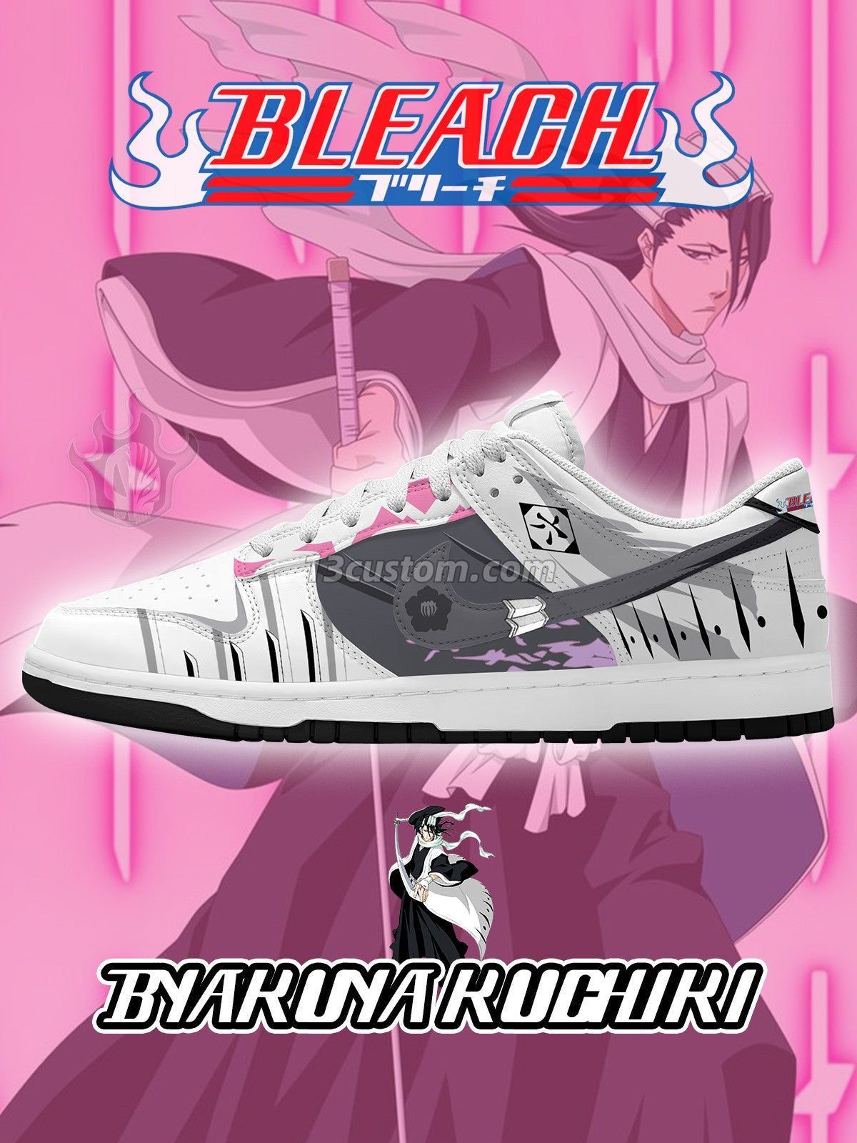 Byakuya Kuchiki V.1 Custom Court-Low Sneakers