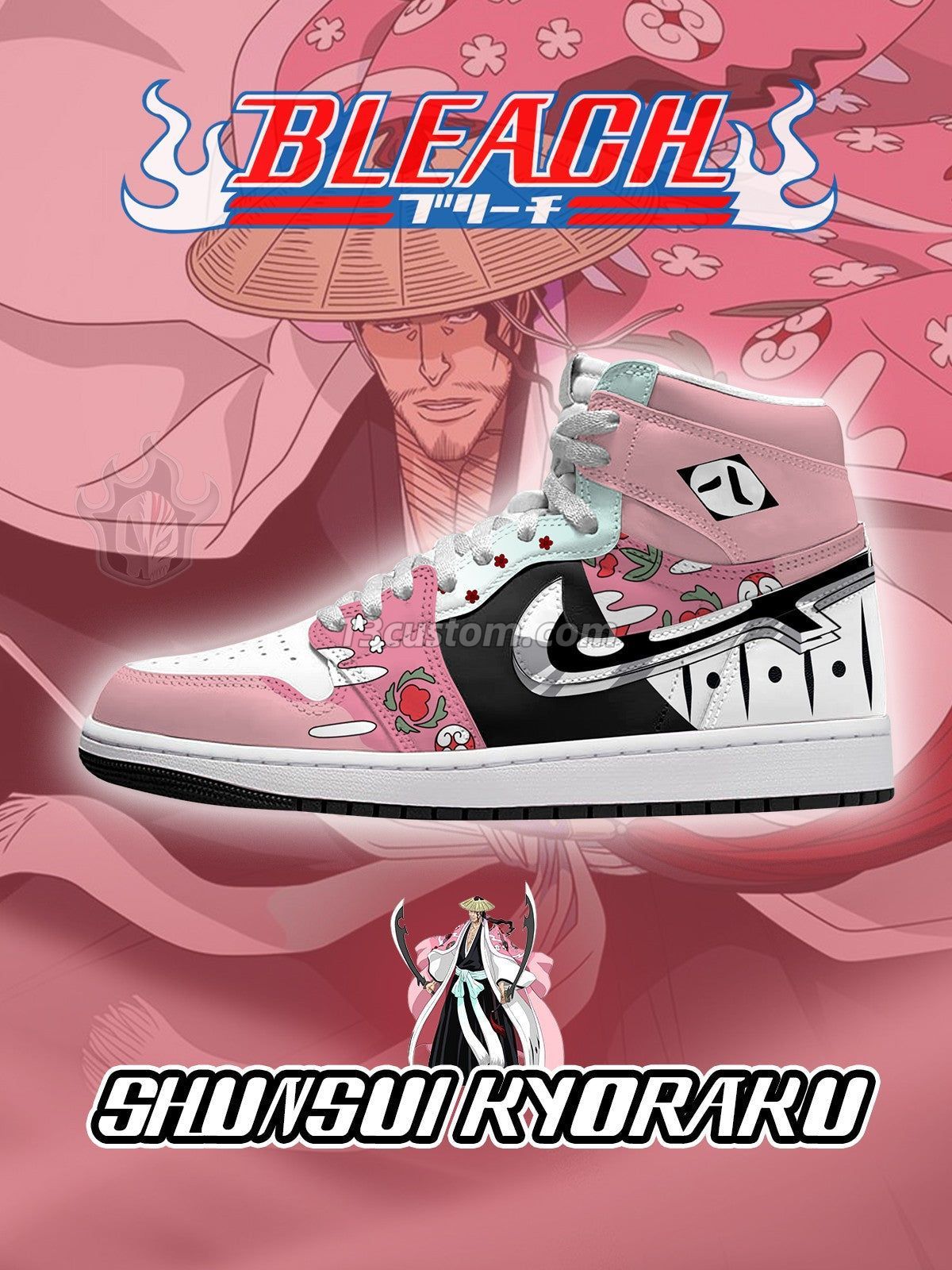 Shunsui Kyoraku V.2 Custom High-Top Sneakers