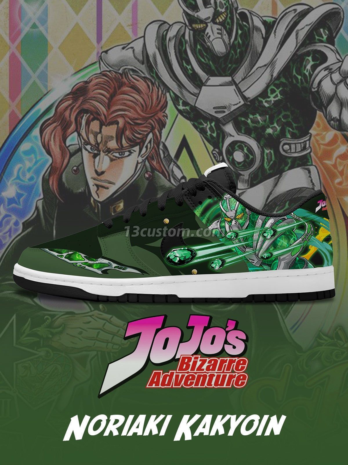 Noriaki Kakyoin V.2 Custom Court-Low Sneakers