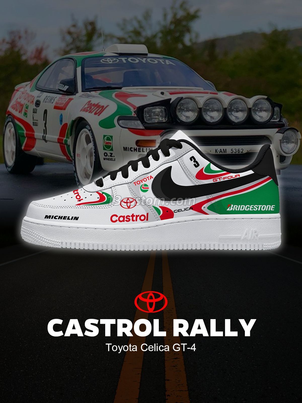 Rally Celica GT-4 Custom Sneakers