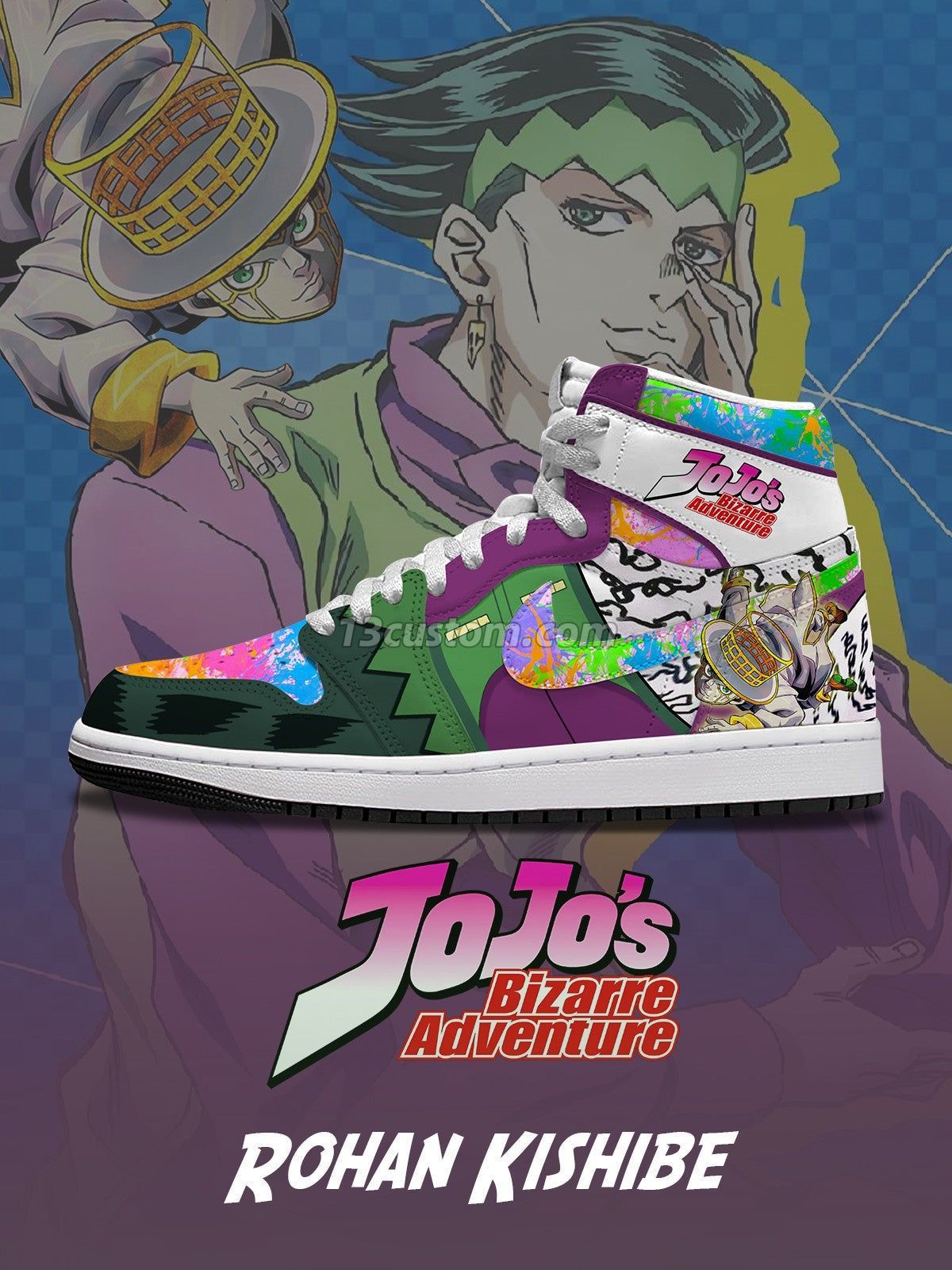 Rohan Kishibe V.2 Custom High-Top Sneakers