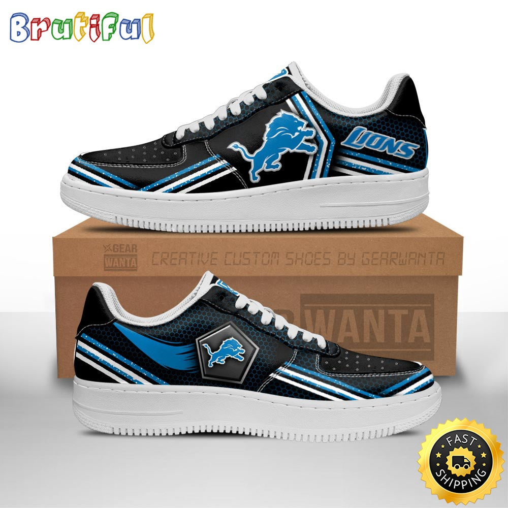 NFL Detroit Lions Air Force 1 Shoes Air Sneakers For Fans