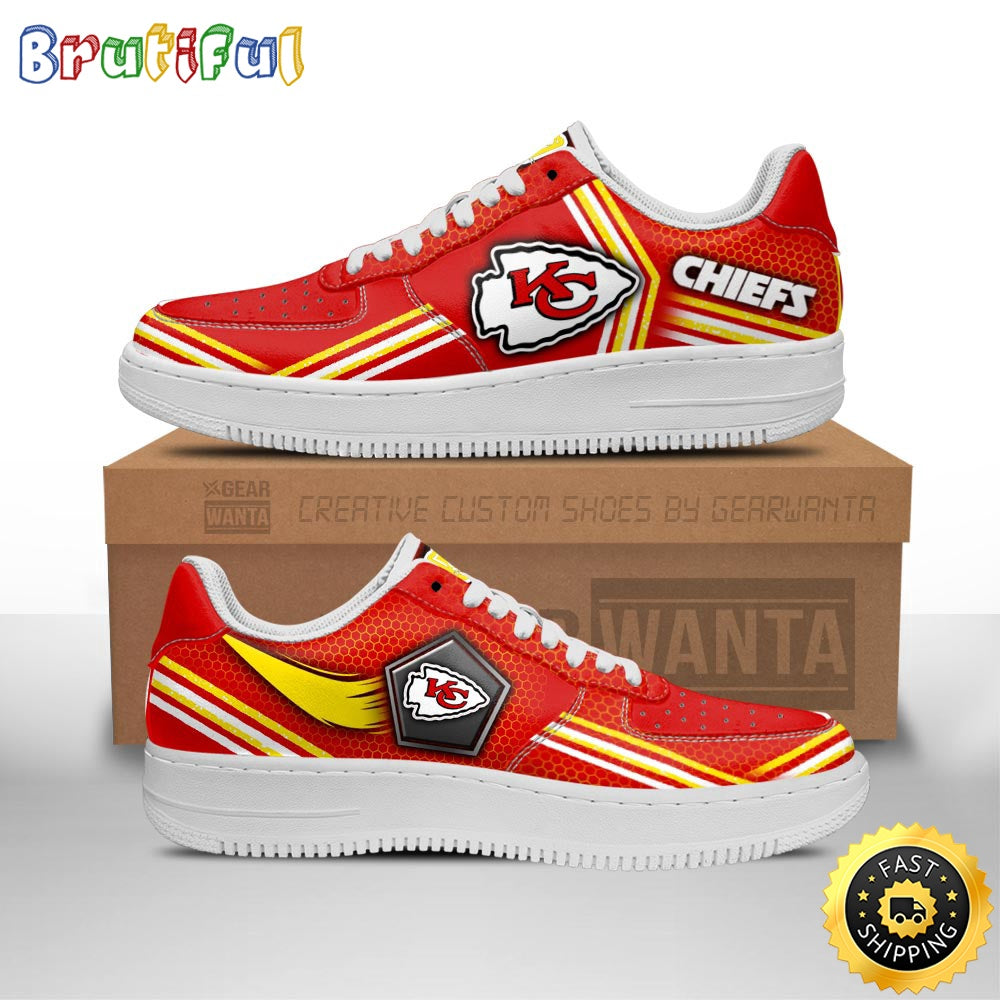 NFL Kansas City Chiefs Air Force 1 Shoes Air Sneakers For Fans