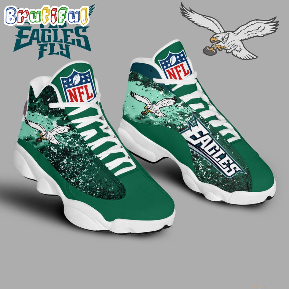 NFL Philadelphia Eagles  FLy Eagles FLy Air Jordan 13 Sneaker Shoes