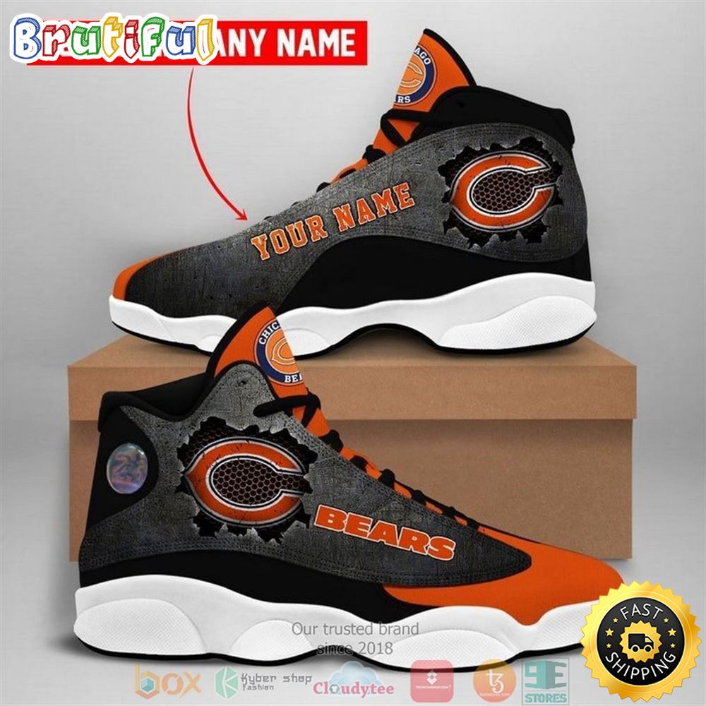 Personalized Chicago Bears Nfl Football Team Air Jordan 13 Sneaker Shoes