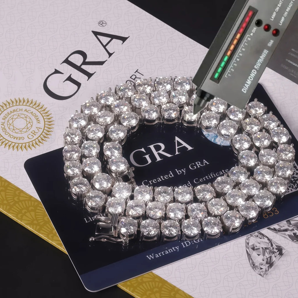 2-6mm D VVS1 Moissanite Tennis Bracelet Original s925 Sterling Silver Plated 18k White Gold with GRA Bracelets for Women Man
