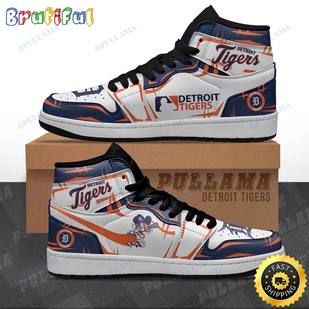 MLB Detroit Tigers Mascot Air Jordan 1 High Sneakers