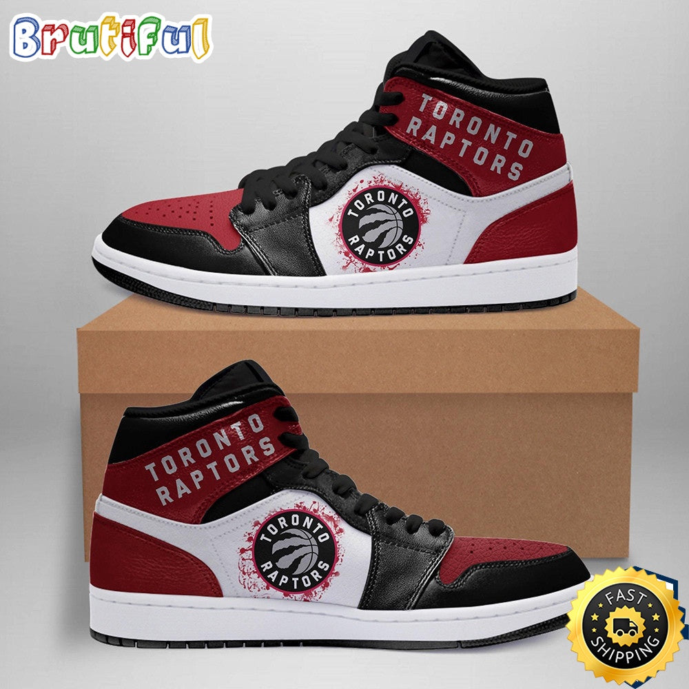 NBA Toronto Raptors Red Black Air Jordan 1 High Sneakers Classic Air Jordan Sneakers